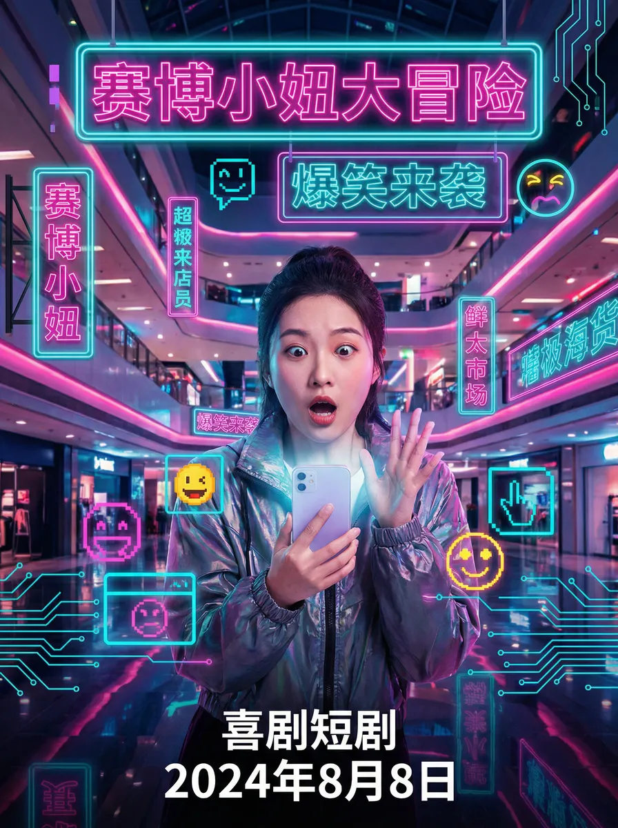 亲切的金子下载 搞笑喜剧短剧 - 赛博小妞大冒险海报